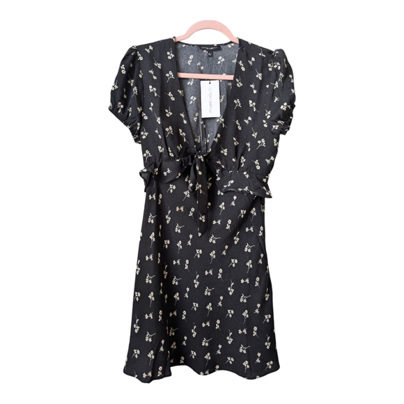 Cotton Candy LA Tie Front Floral Print Mini Dress Size Large NEW - Picture 2 of 9